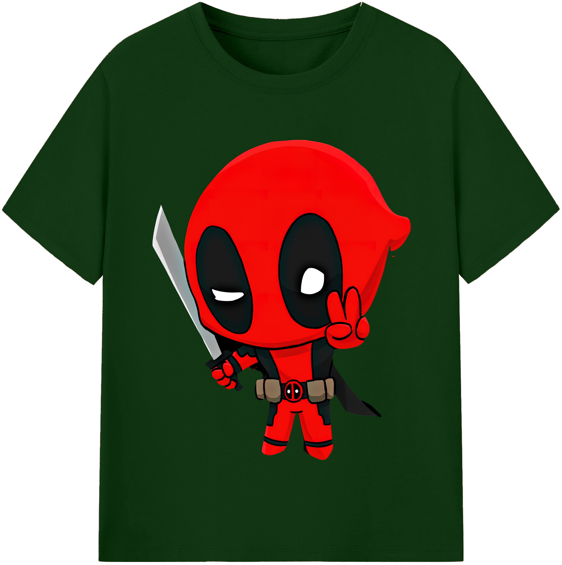 （画像用） Deadpool デッドプール 綿100％半袖Tシャツ（フロントプリント）